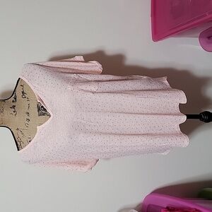 Xxl pink tshirt with gold polka dots